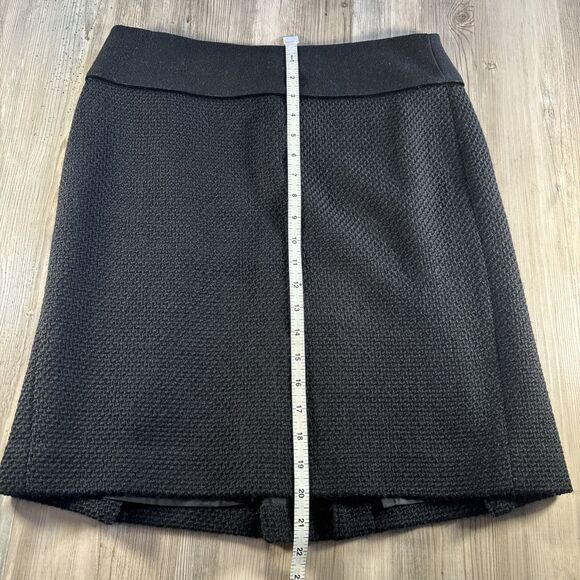 Ann Taylor Black Lined Slight A Line Mini Skirt Back Zipper Size 6 - Picture 4 of 7